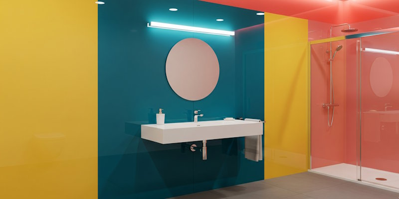 Illustration of acrylic wall panels